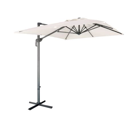 Parasol déporté rectangulaire inclinable et rotatif .